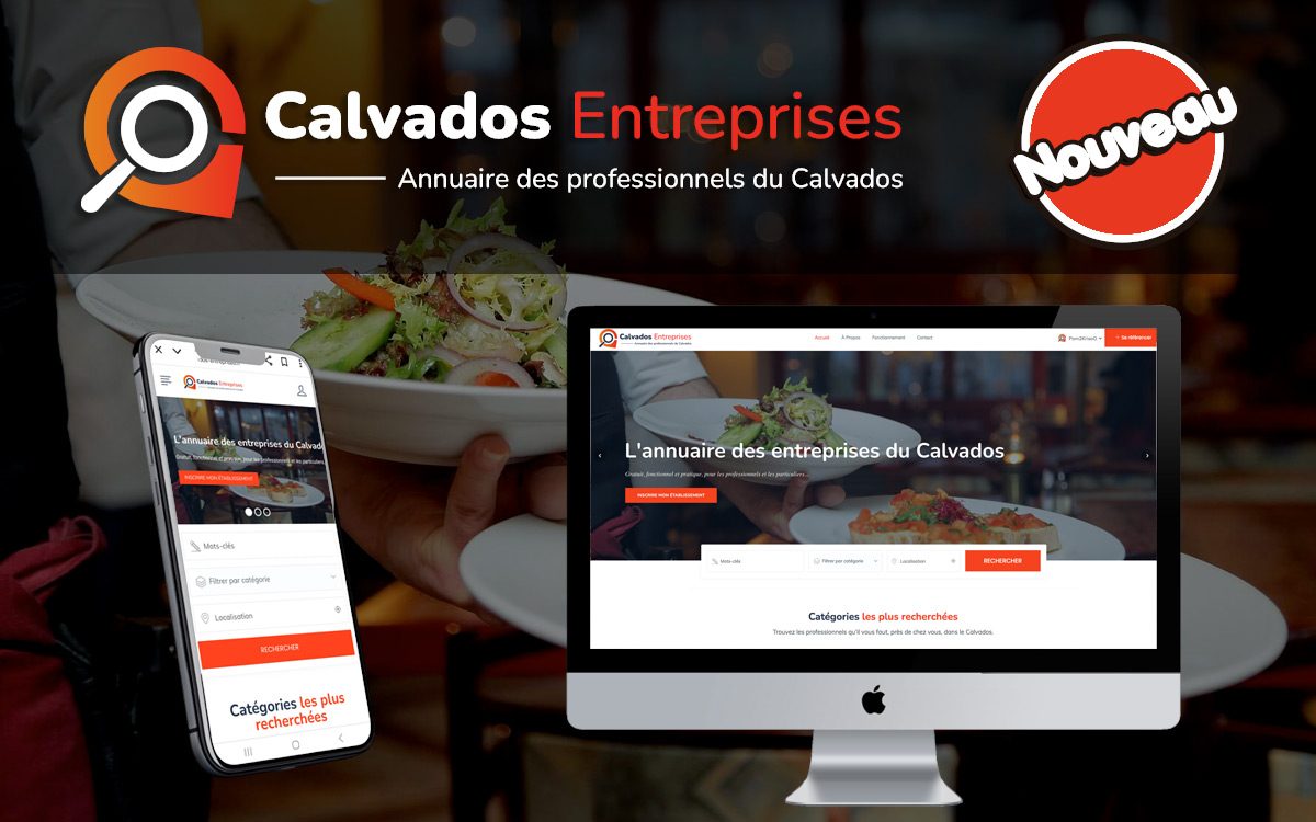 Mise en ligne de l'annuaire professionnel web Calvados entreprises